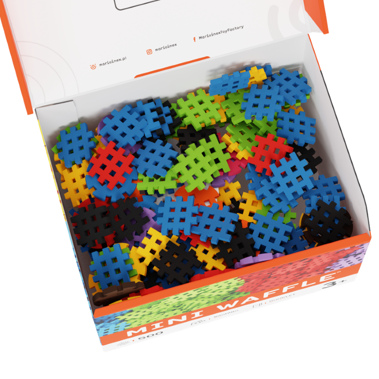 Marioinex, Mini Waffle, klocki konstrukcyjne, 500 elementów