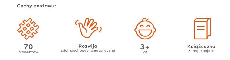 Marioinex, Mini Waffle, klocki konstrukcyjne, 70 elementów