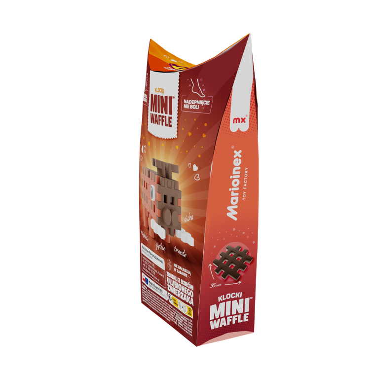 Marioinex, Mini Waffle, Pocket Pets, Dzik, klocki konstrukcyjne, 25 elementów