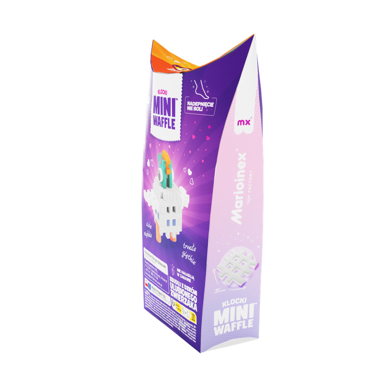 Marioinex, Mini Waffle, Pocket Pets, Gołąb, klocki konstrukcyjne, 16 elementów