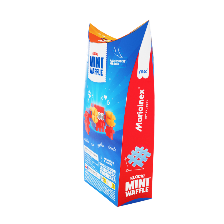 Marioinex, Mini Waffle, Pocket Pets, Krab, klocki konstrukcyjne, 33 elementy