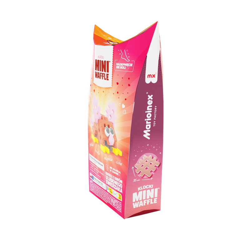 Marioinex, Mini Waffle, Pocket Pets, Mysz, klocki konstrukcyjne, 25 elementów