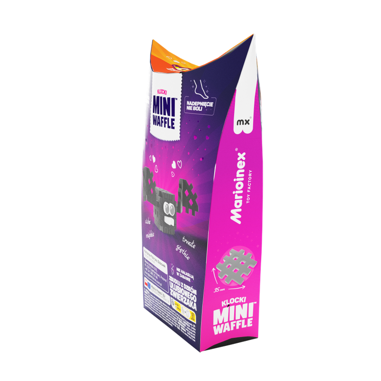 Marioinex, Mini Waffle, Pocket Pets, Nietoperz, klocki konstrukcyjne, 15 elementów