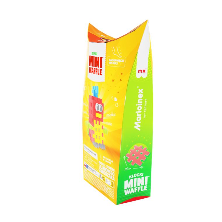 Marioinex, Mini Waffle, Pocket Pets, Papuga, klocki konstrukcyjne, 25 elementów