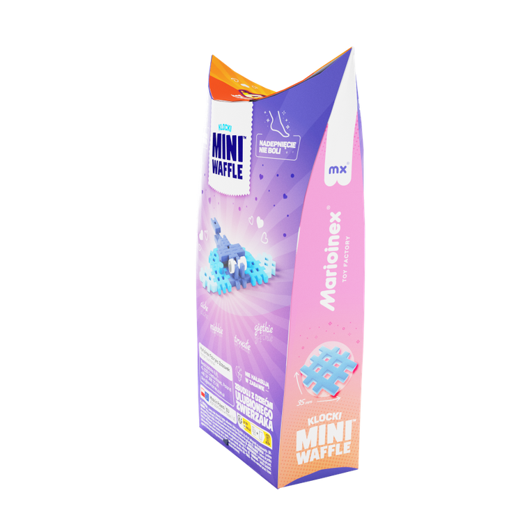 Marioinex, Mini Waffle, Pocket Pets, Płaszczka, klocki konstrukcyjne, 25 elementów