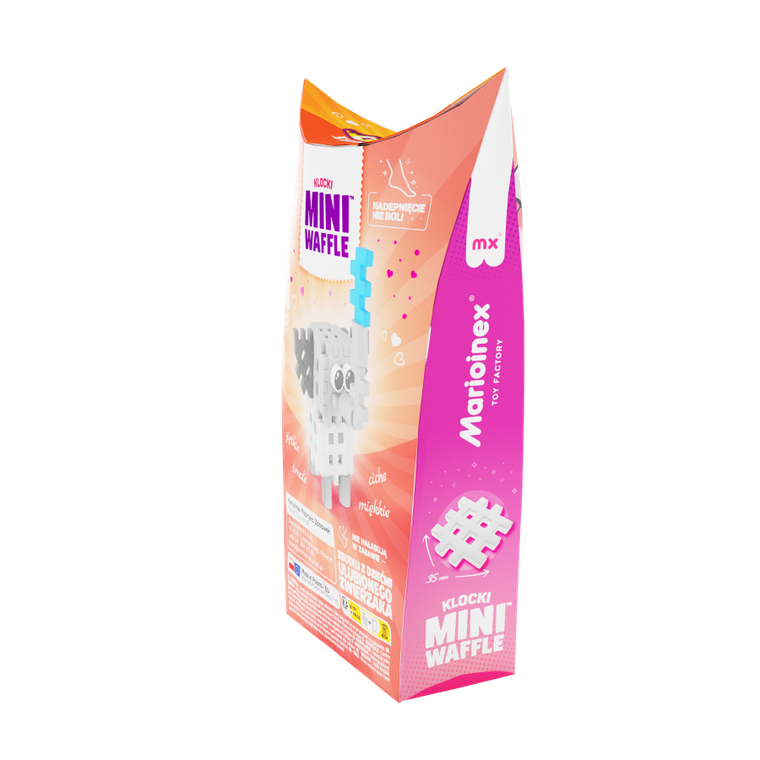 Marioinex, Mini Waffle, Pocket Pets, Słoń, klocki konstrukcyjne, 25 elementów
