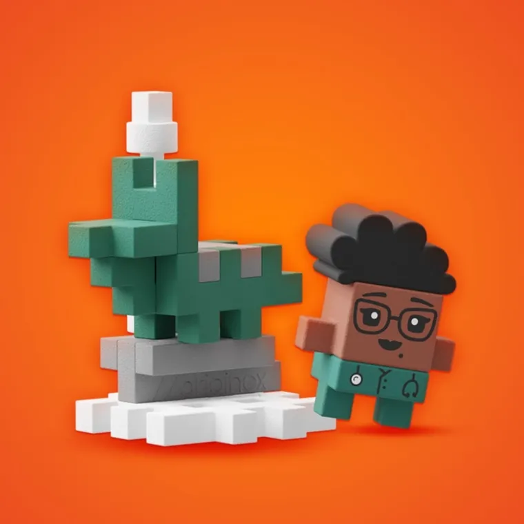 Marioinex, Mini Waffle, Saszetka niespodzianka, klocki konstrukcyjne, 15 elementów