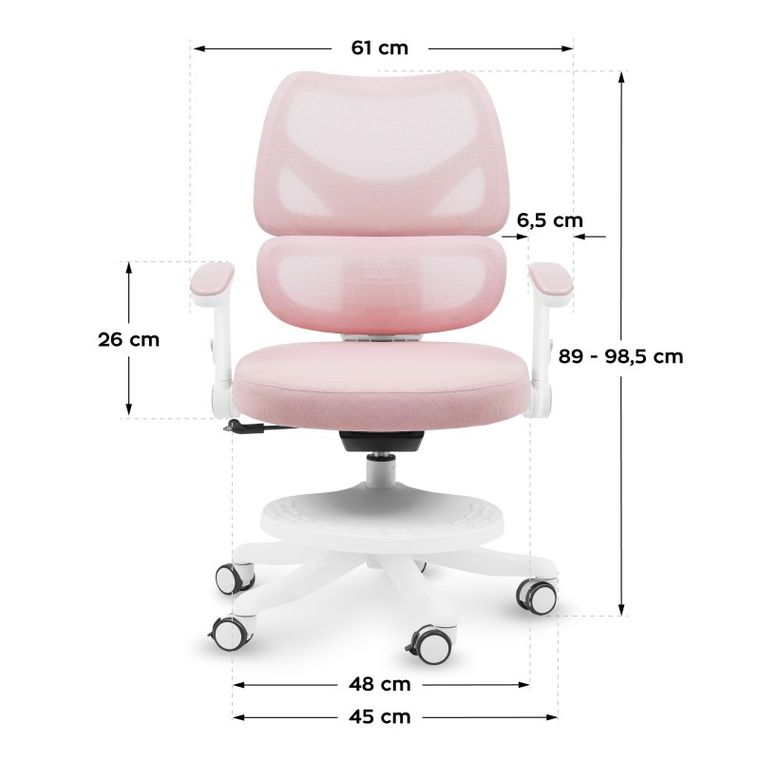 Mark Adler, Junior 5.3, fotel obrotowy, różowy