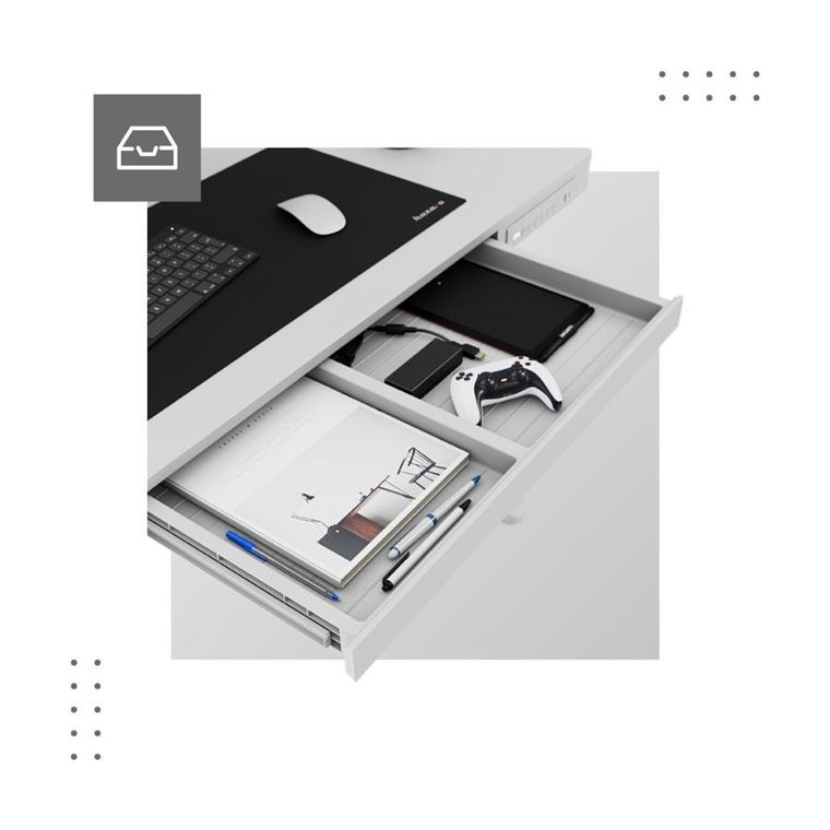 Mark Adler, Leader 8.2, biurko z regulacją wysokości, White, 120 cm