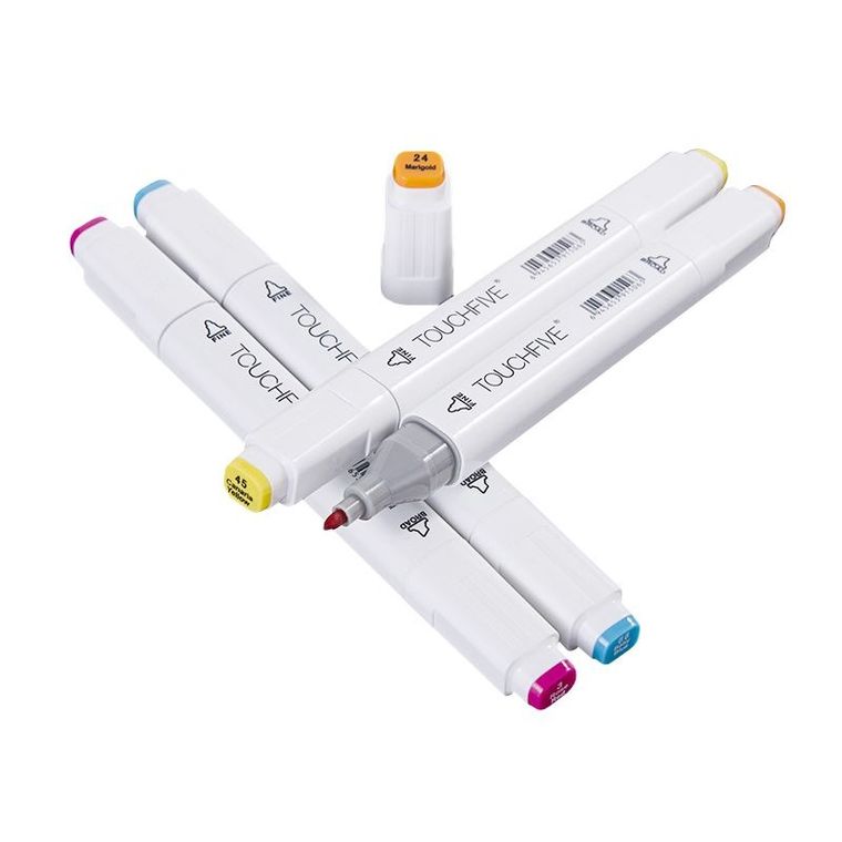 Markery alkoholowe, TOUCHFIVE PRO, dwustronne, 80 szt.