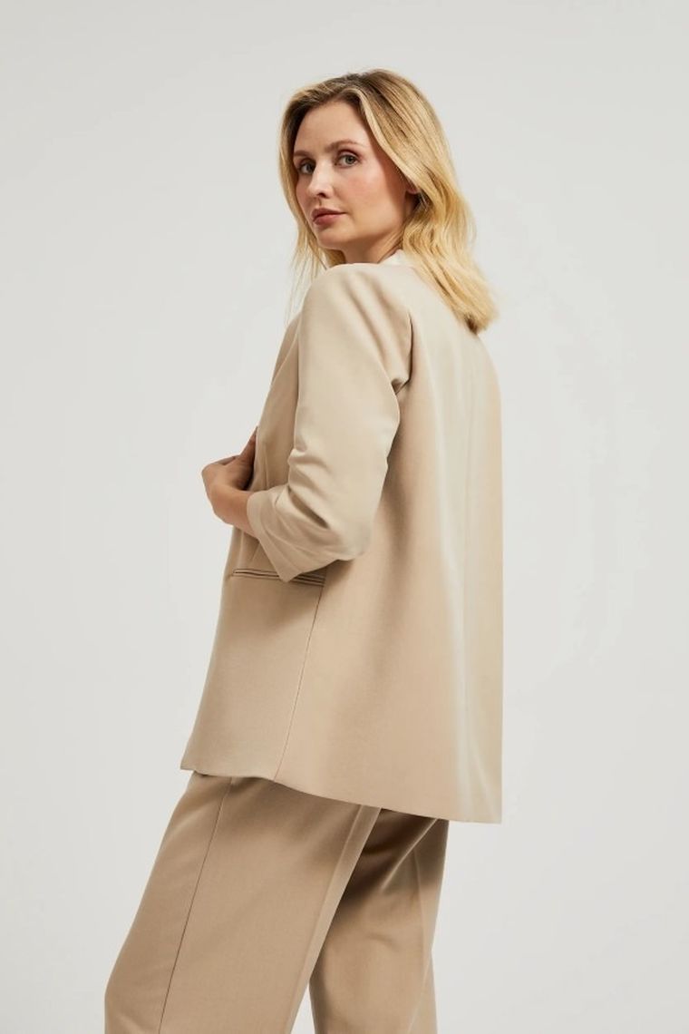 Marynarka damska, beżowa, Moodo