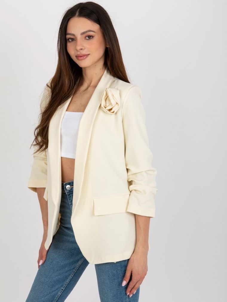 Marynarka damska, beżowa, Och Bella