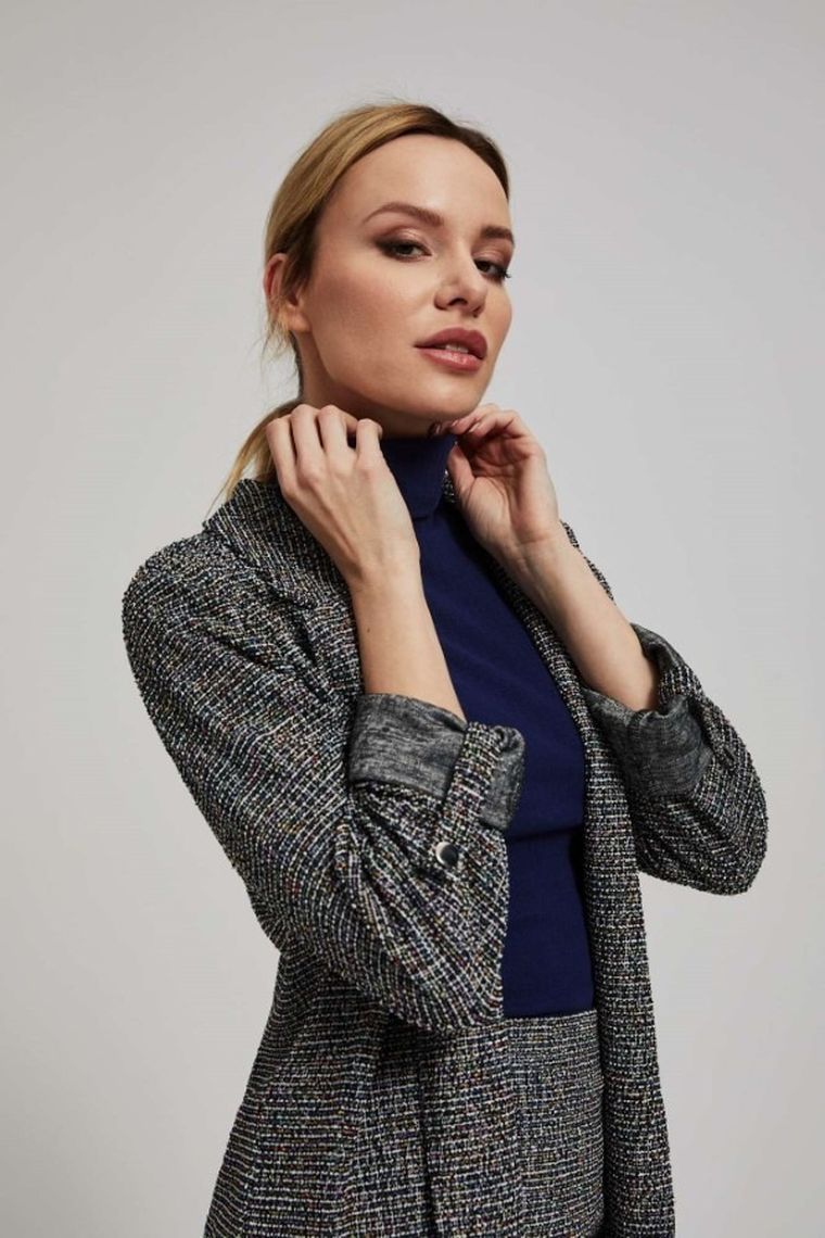 Marynarka damska, czarna, Moodo