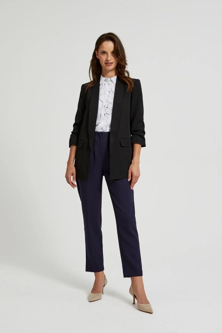 Marynarka damska, czarna, Moodo