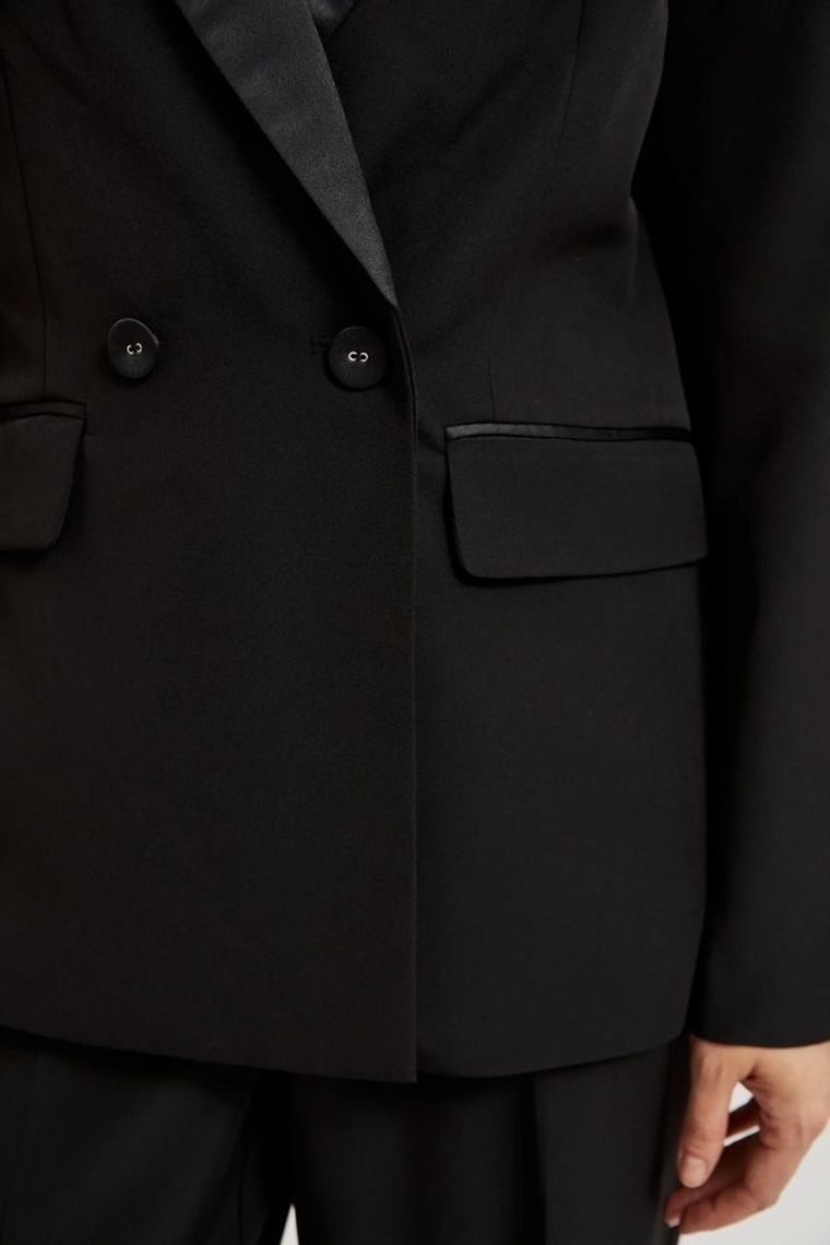 Marynarka damska, czarna, Moodo