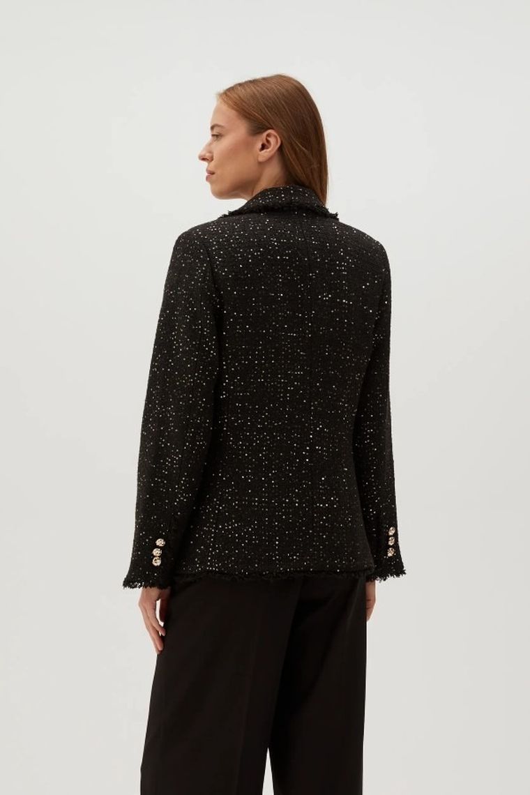 Marynarka damska, czarna, Moodo