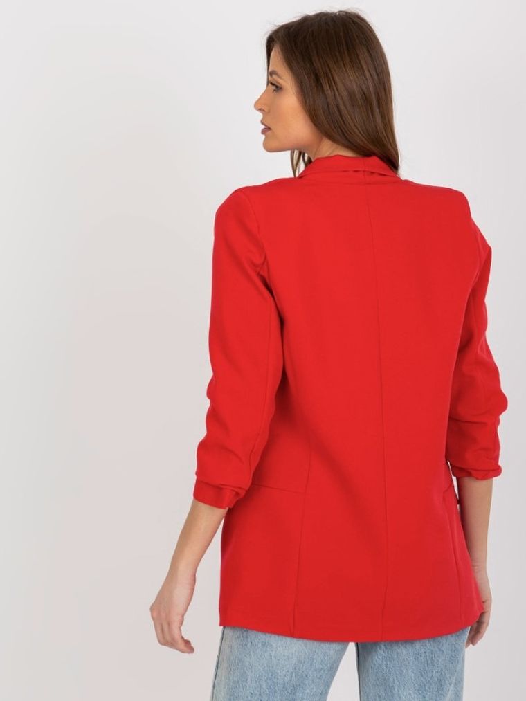 Marynarka damska, czerwona, Italy Moda