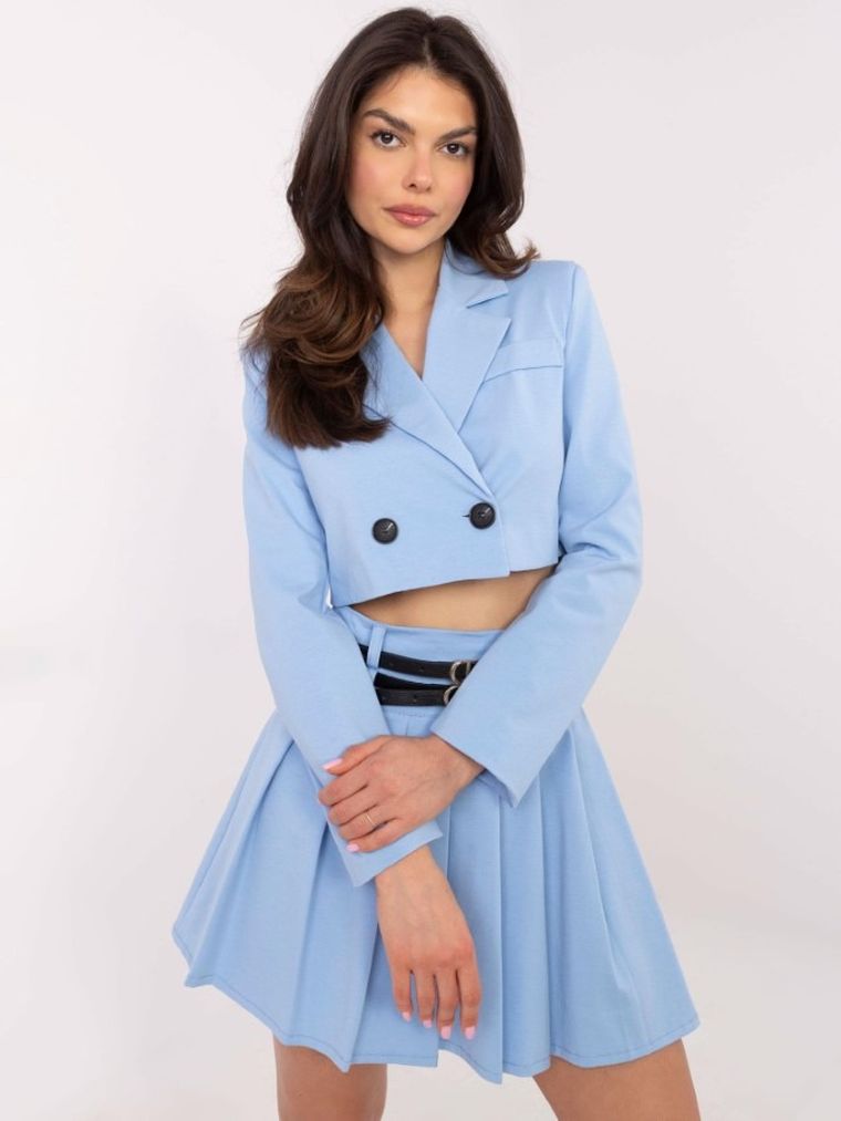 Marynarka damska, niebieska, Italy Moda