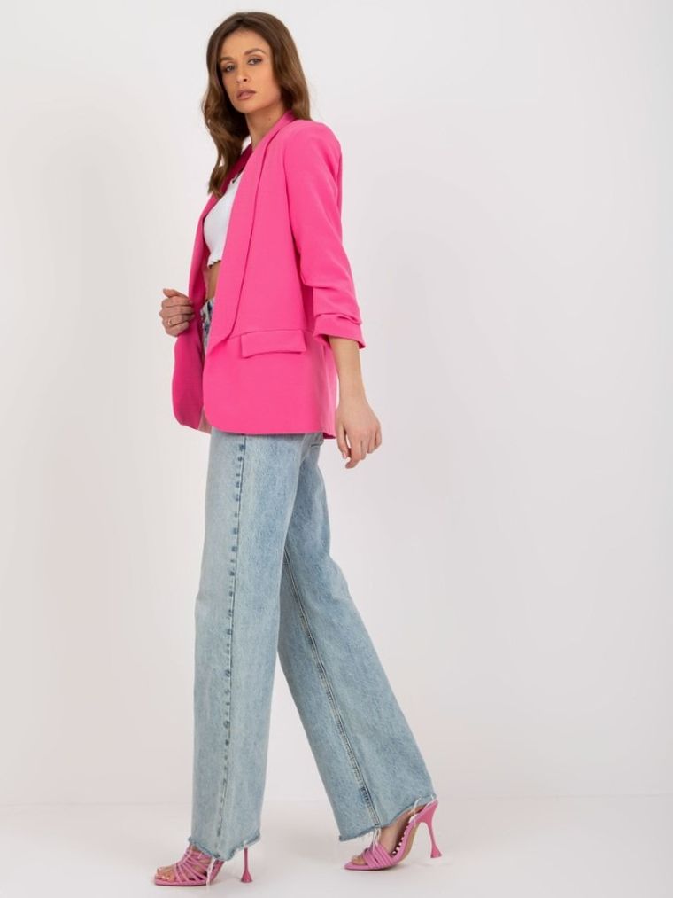 Marynarka damska, różowa, Italy Moda