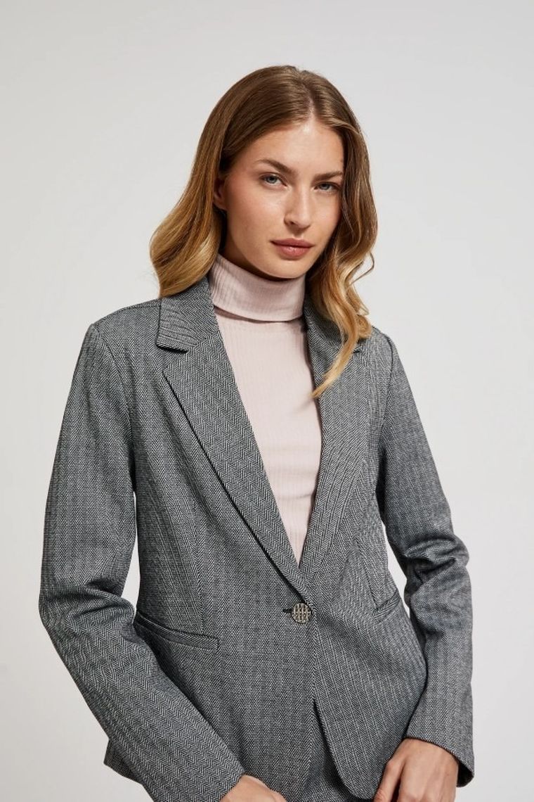 Marynarka damska, szara, Moodo