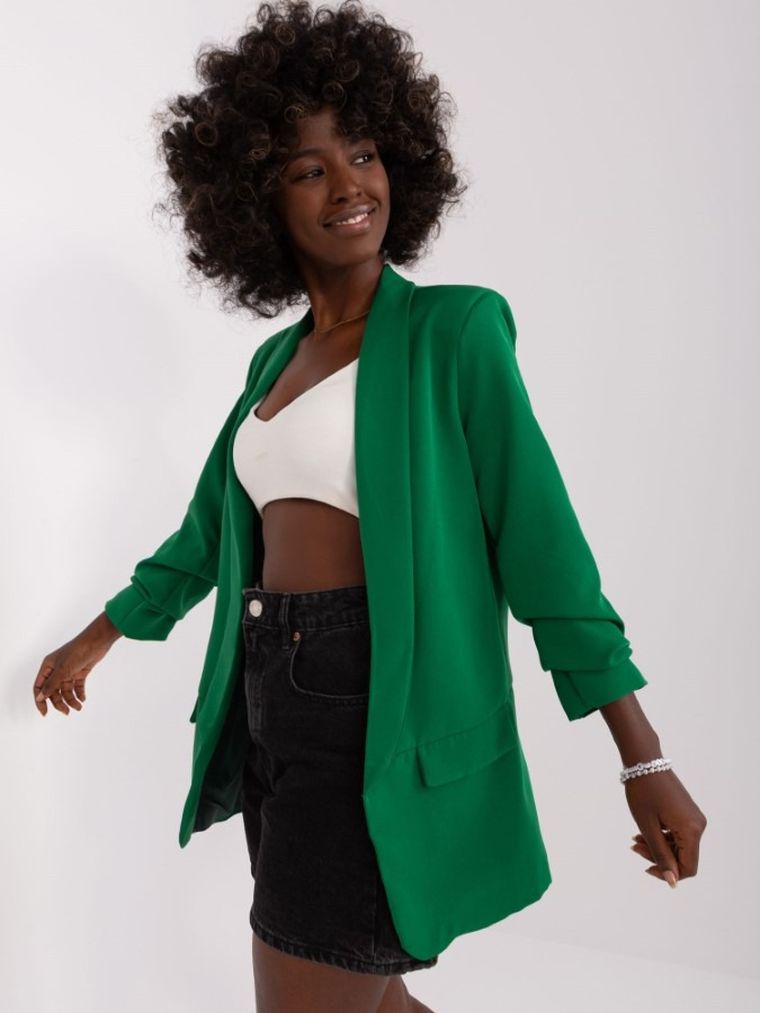 Marynarka damska, zielona, Italy Moda