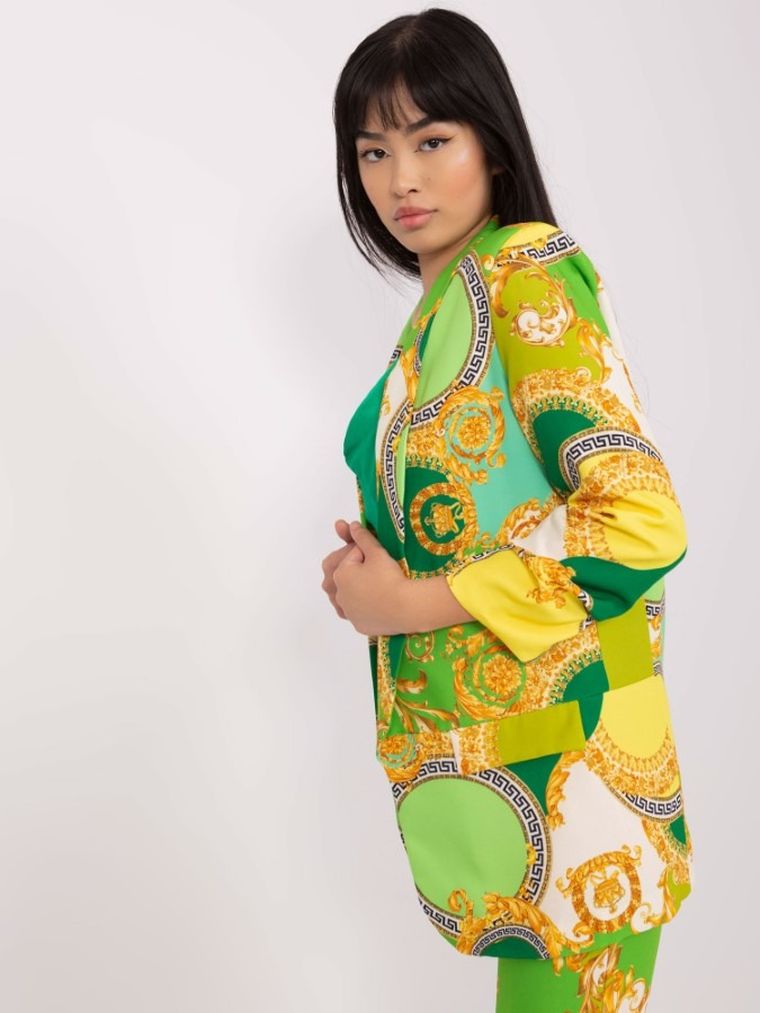 Marynarka damska, zielona, Italy Moda