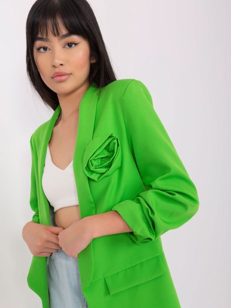 Marynarka damska, zielona, Italy Moda