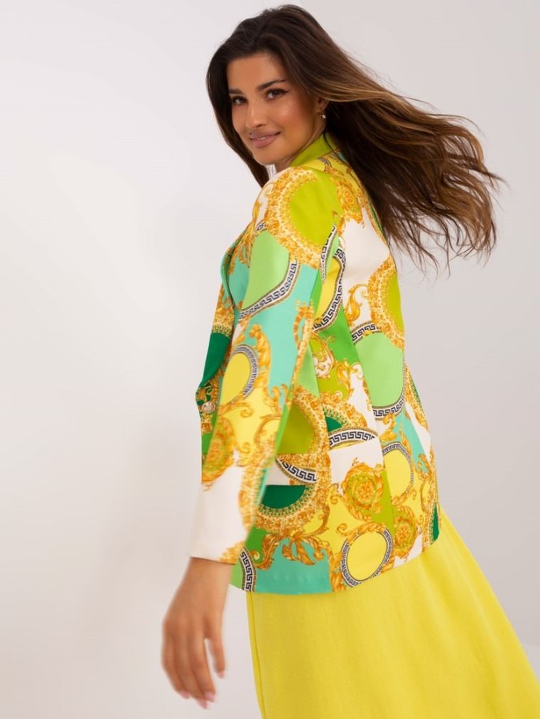 Marynarka damska, zielona, Italy Moda