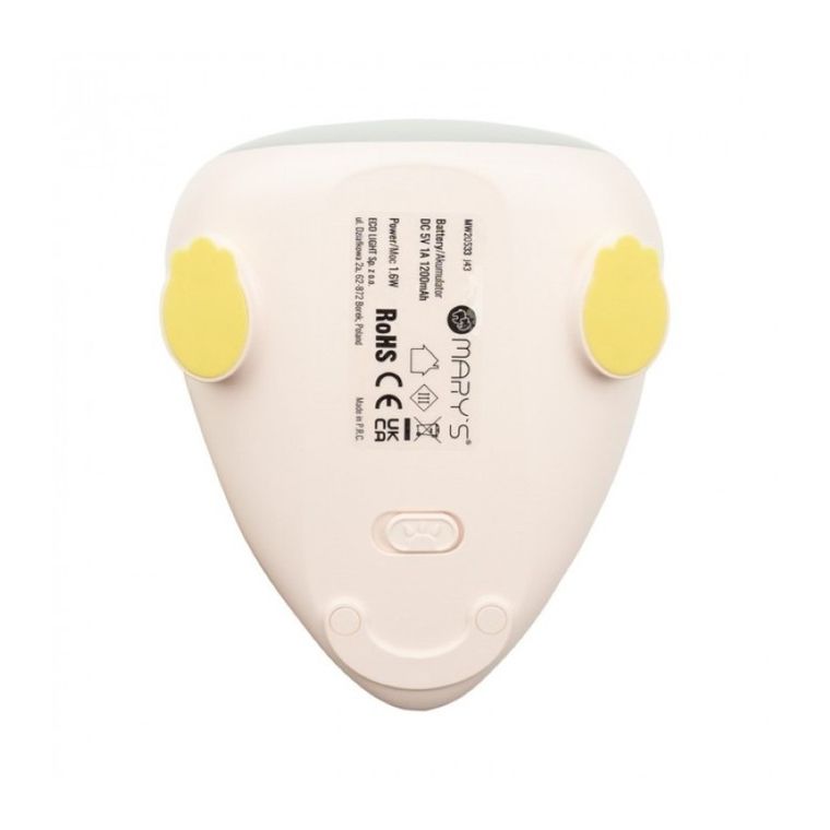 Mary's, lampka nocna LED, dino, różowy