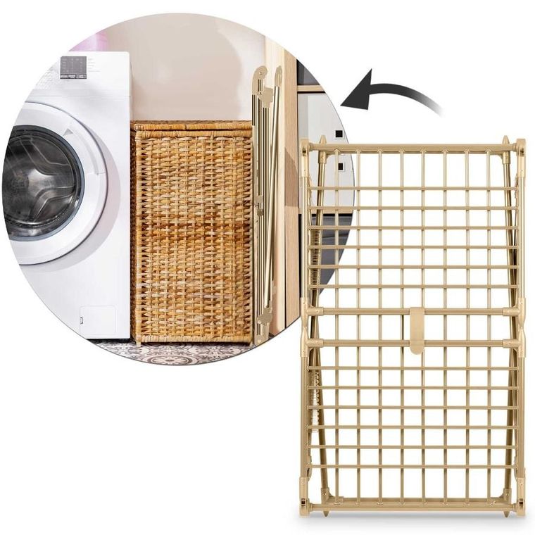 Massido, Debora, suszarka na pranie stojąca, rozkładana, złota, 19 mb