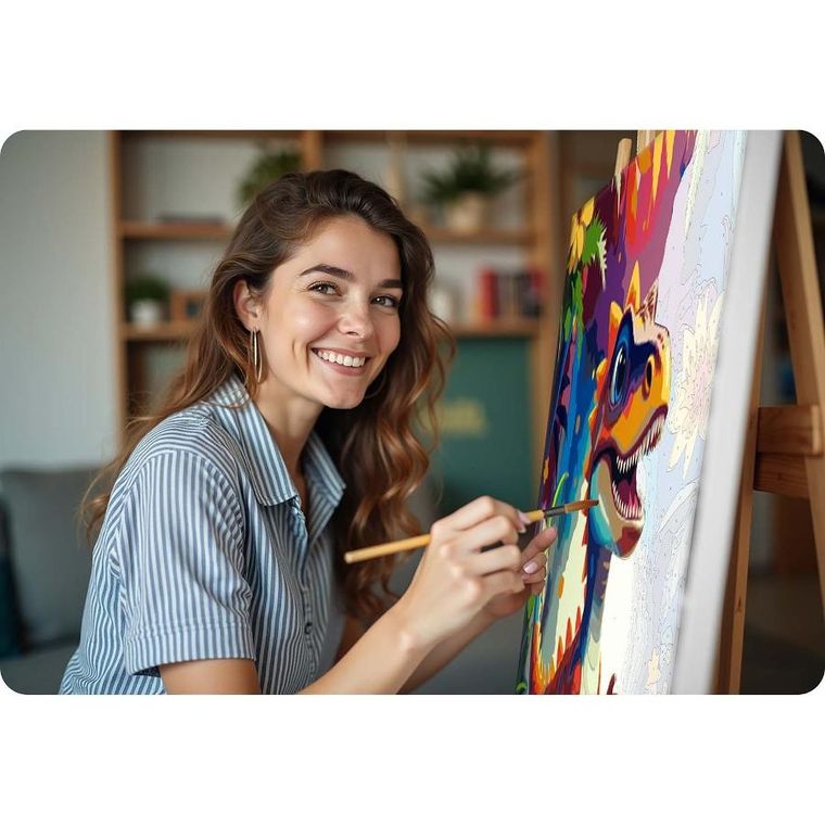 Massido, malowanie po numerach, Dino, 40-50 cm