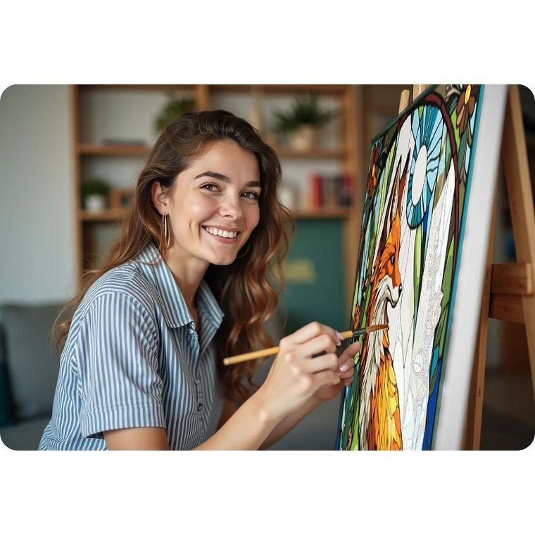 Massido, malowanie po numerach, Lisek, 40-50 cm