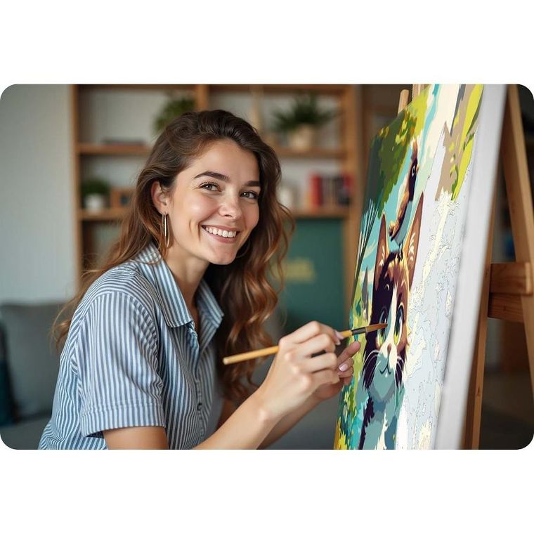 Massido, obraz do malowania po numerach, Kotek, 40-50 cm