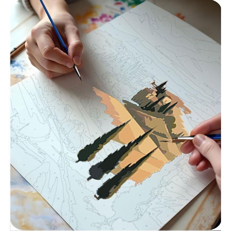 Massido, obraz do malowania po numerach, Pejzaż, 40-50 cm