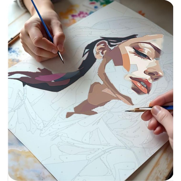 Massido, obraz do malowania po numerach, Portret kobiety, 40-50 cm