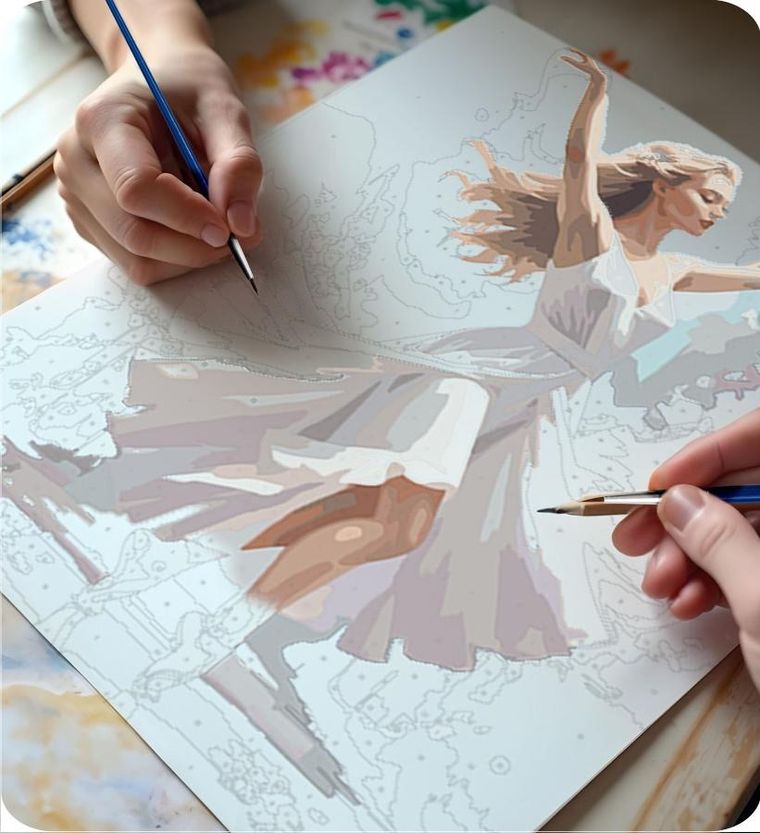 Massido, obraz do malowania po numerach, Tańcząca Kobieta, 40-50 cm