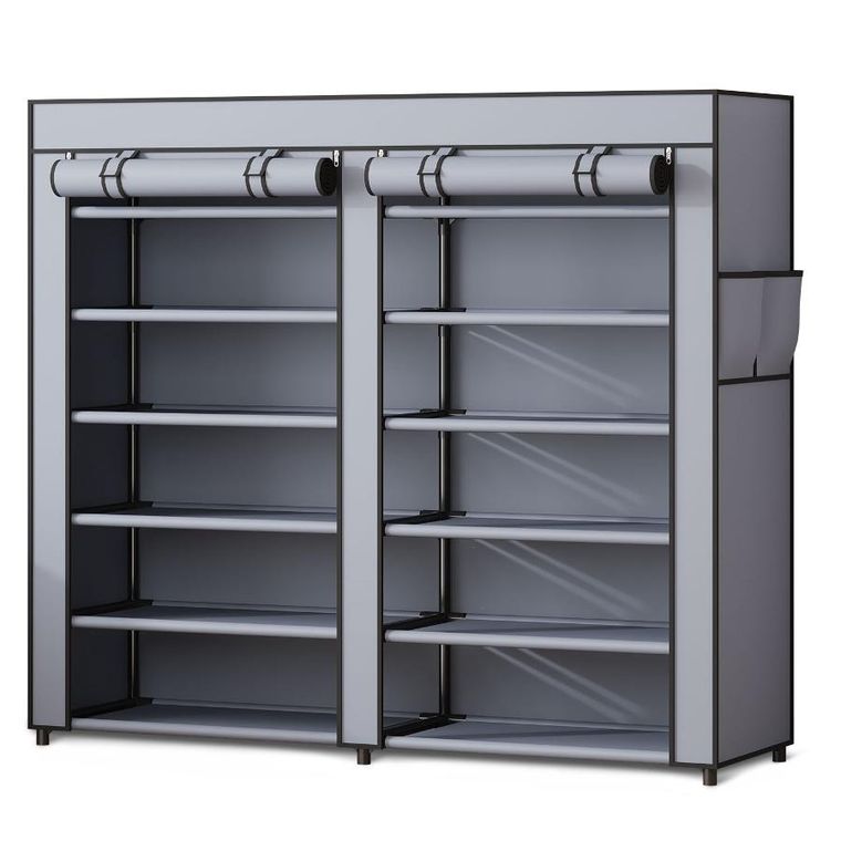 Massido, szafa tekstylna na buty, grafitowa