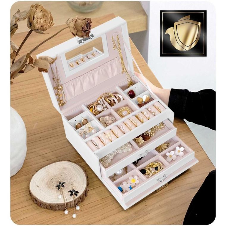 Massido, szkatułka na biżuterię, biała