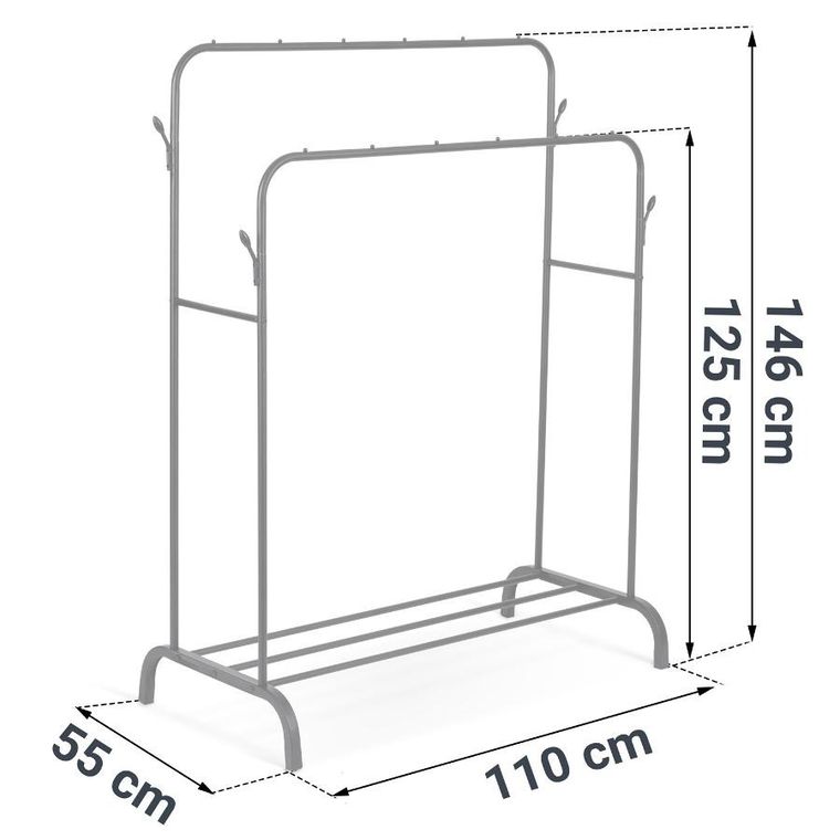 Massido, wieszak stojący, czarny