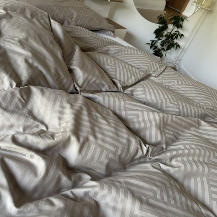 Matex, 3-częściowy komplet pościeli, adamaszek geometryczny, 200-220 cm