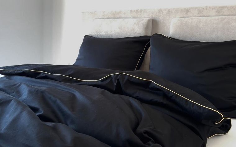 Matex, Gold Line, pościel satynowa, jednobarwna z wypustką, 160-200 cm