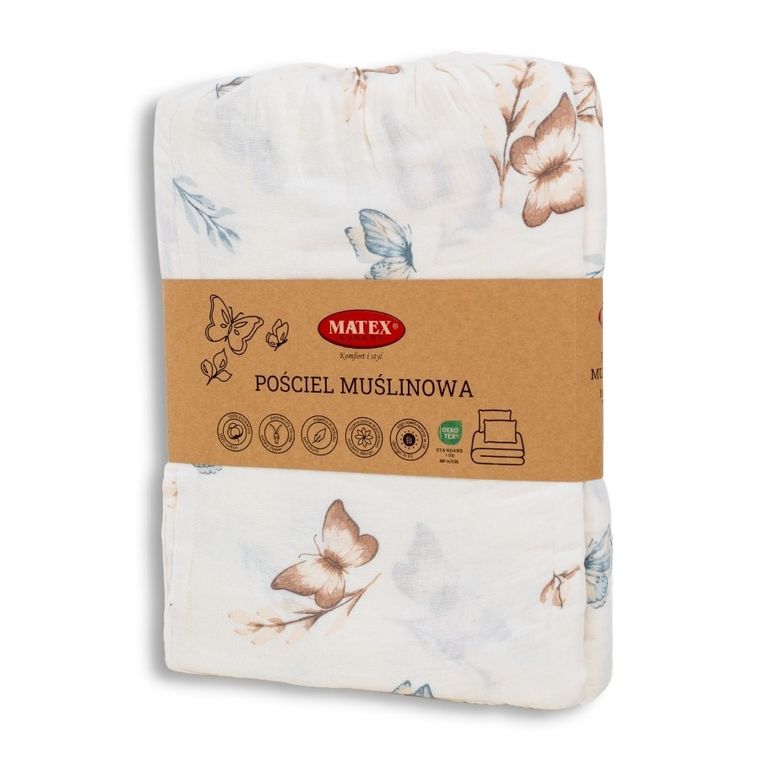 Matex, pościel bawełniana, muślinowa, 200-220 cm