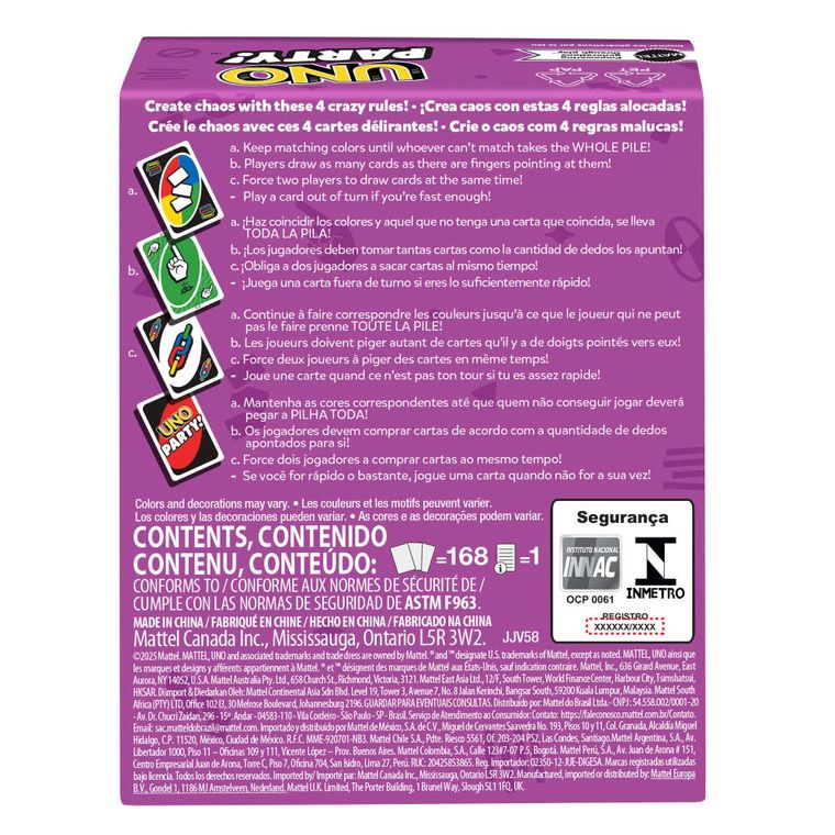 Mattel, UNO Party, gra karciana