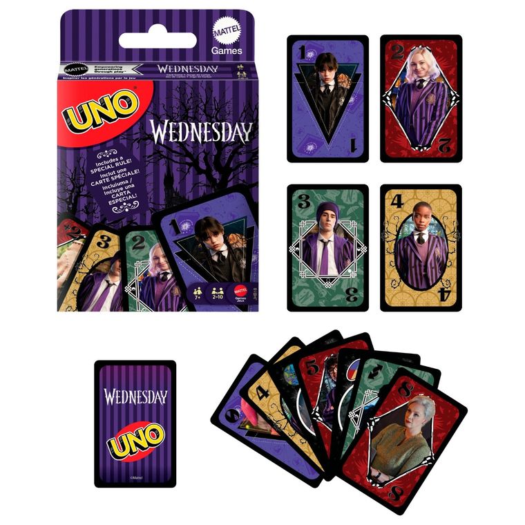 Mattel, UNO Wednesday, gra karciana