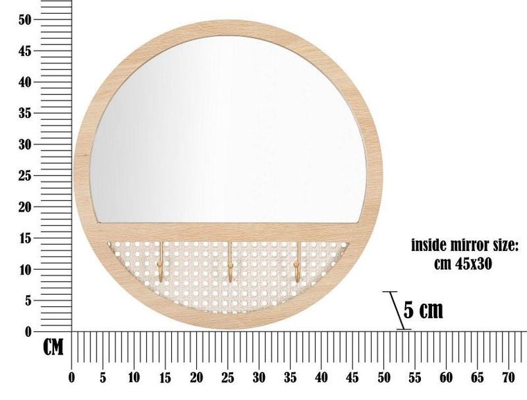 Mauro Ferretti, Fuji, lustro ścienne, średnica 50 cm