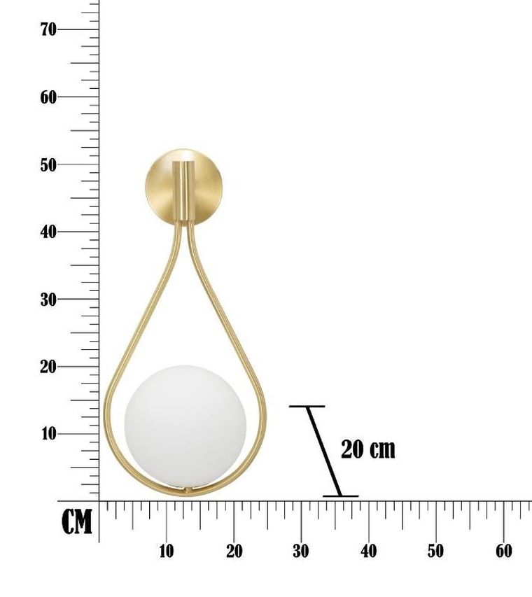Mauro Ferretti, kinkiet z kulą, Glamy Drop