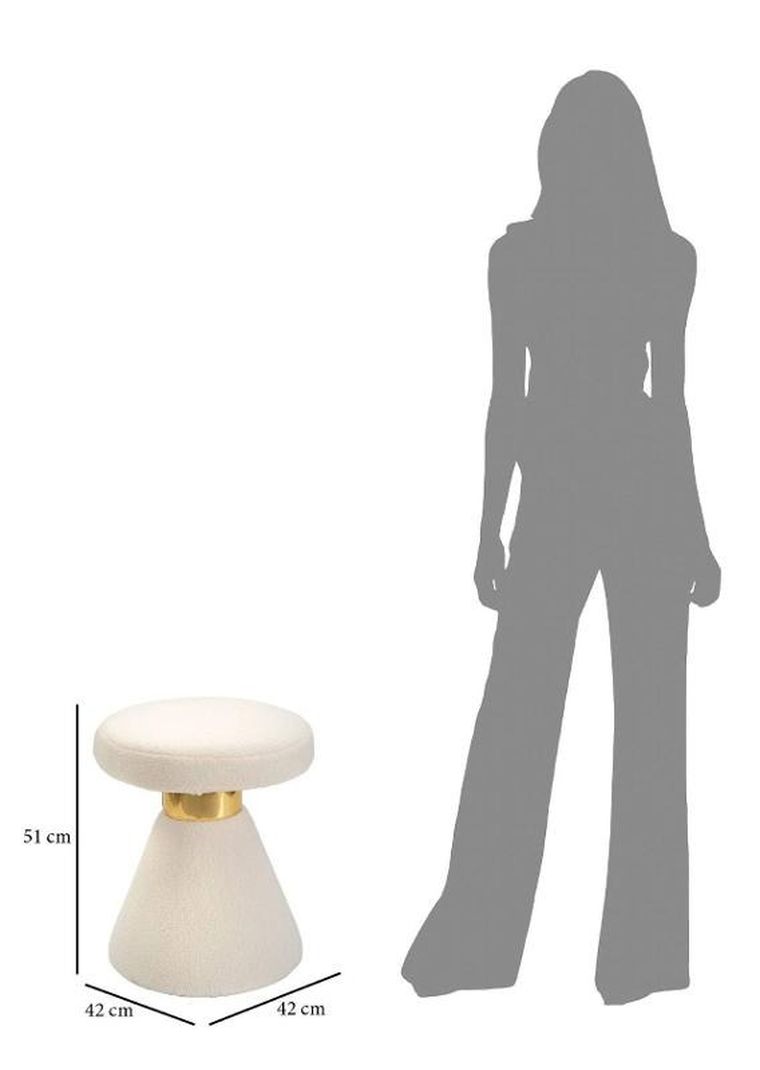 Mauro Ferretti, stołek z pluszu, wys. 51 cm