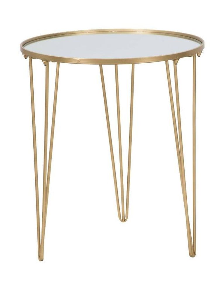 Mauro Ferretti, stolik kawowy z lustrzanym blatem, Ø 50-58.5 cm