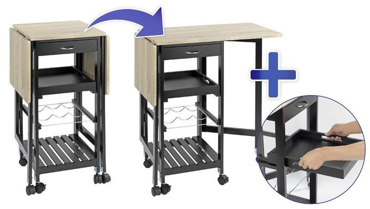 Maximex, barek kuchenny na kółkach, rozkładany