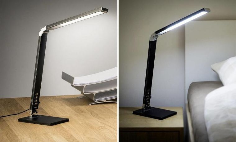 Maximex, lampka stołowa, 3 barwy światła